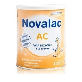 Novalac AC Βρεφικό Γάλα σε Σκόνη για Αντιμετώπιση Κολικών Μετεωρισμών από τη Γέννηση με Λιγότερη Λακτόζη (0-36 Μηνών), 400gr