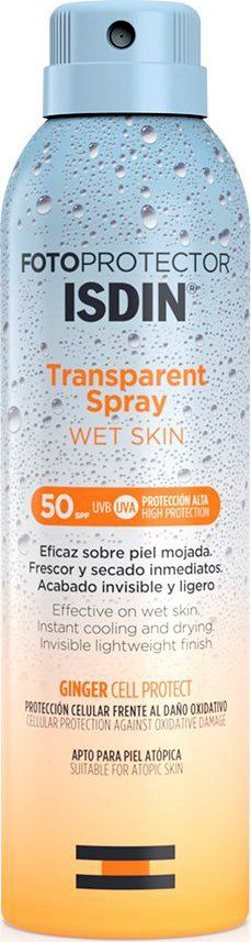 Isdin Transparent Spray Wet Skin SPF30+ Αντηλιακό Σώματος 250ml