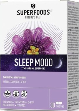 Superfoods Sleep Mood To Reduce Insomnia, 30 Caps