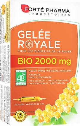 Forte Pharma Gelee Royale BIO 2000mg 20 Γυάλινες Αμπούλες x 15ml