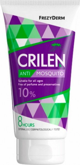 FrezyDerm Crilen Εντομοαπωθητικό Γαλάκτωμα για Προστασία από Κουνούπια, Anti-Mosquito 10%, 150ml