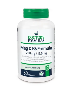 Doctor's Formulas Mag & B6 Formula 200mg/12.5mg 60 κάψουλες