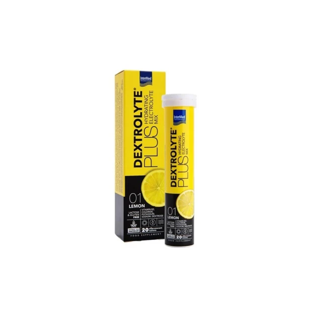 Intermed Dextrolyte Plus 01 Lemon Ηλεκτρολύτες με Γεύση Λεμόνι 20 αναβράζοντα δισκία