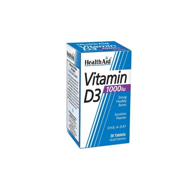 Health Aid Vitamin D3 1000iu Συμπλήρωμα Διατροφής με Βιταμίνη D3 30 ταμπλέτες