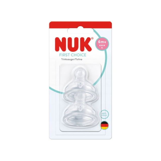 NUK First Choice+ Θηλές Σιλικόνης No Colic 6m+, 2τεμ