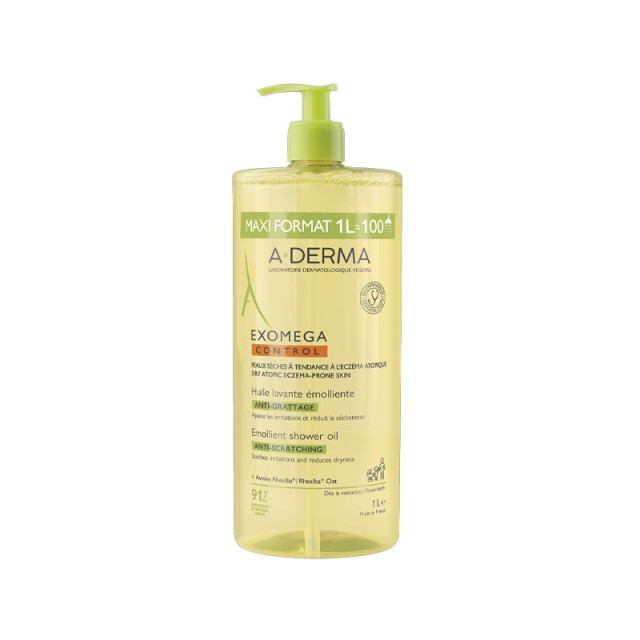 A-Derma Exomega Control Anti-Scratching Emollient Shower Oil 1L