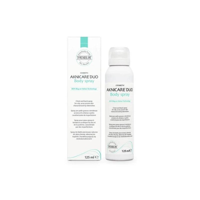 Synchroline Aknicare Duo Body Spray Σπρέι για Στήθος και Πλάτη για Δέρμα με Τάση Ακμής 125ml