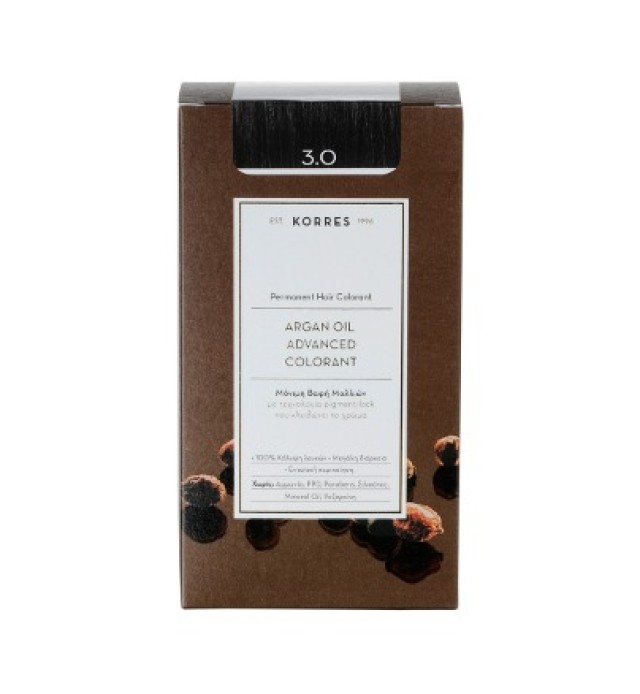 KORRES ARGAN OIL ADVANCED COLORANT 3.0 ΚΑΣΤΑΝΟ ΣΚΟΥΡΟ ΦΥΣΙΚΟ 50ML