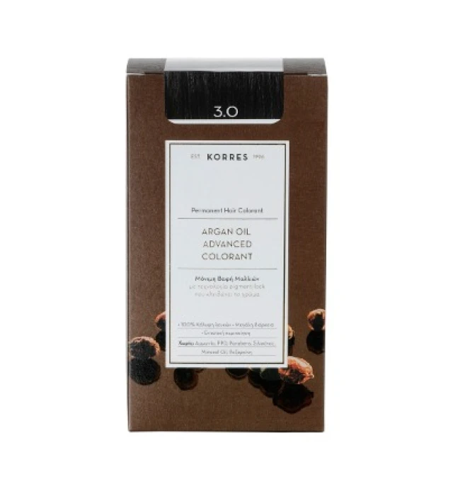 KORRES ARGAN OIL ADVANCED COLORANT 3.0 ΚΑΣΤΑΝΟ ΣΚΟΥΡΟ ΦΥΣΙΚΟ 50ML