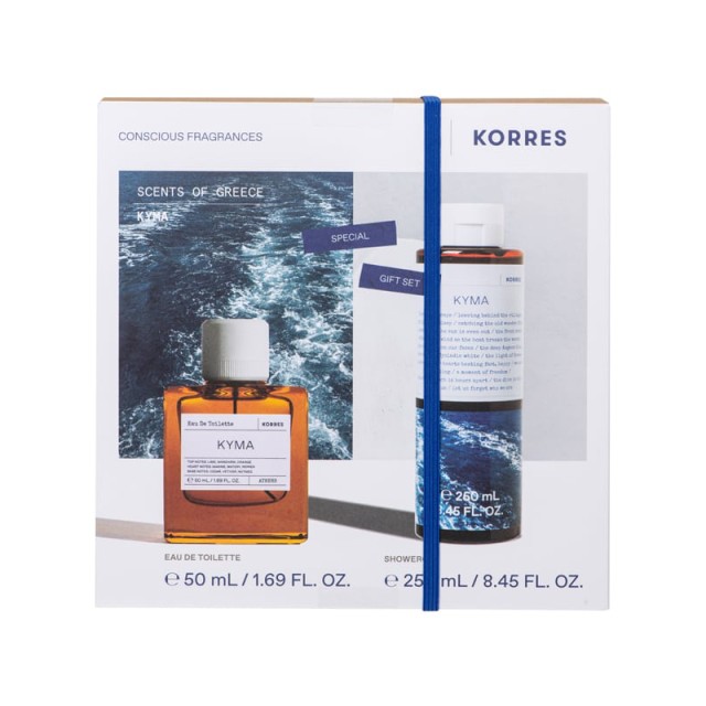 Korres Promo Pack Kyma Eau de Toilette Set, Άρωμα 50ml & Αφρόλουτρο 250ml Kyma