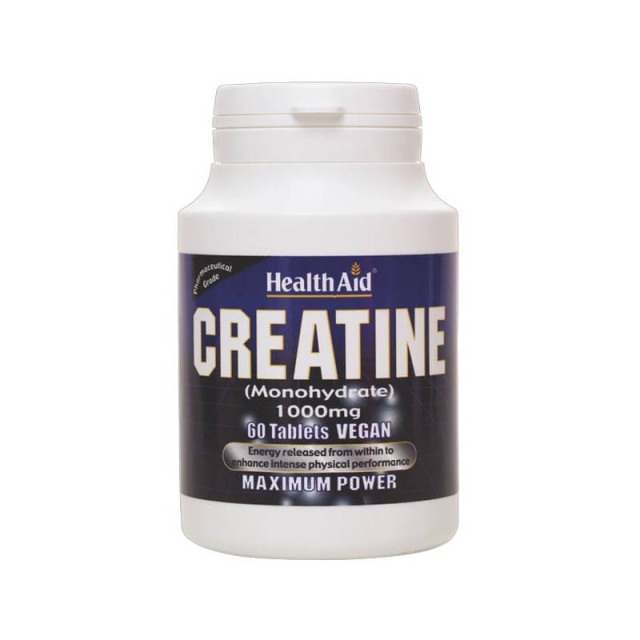 Health Aid Creatine για Ενίσχυση της Μυικής Μάζας 60 Ταμπλέτες