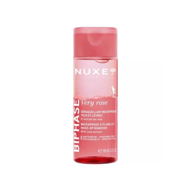 Nuxe Very Rose Biphase Make-Up Remover Διφασικό Ντεμακιγιάζ για Μάτια και Χείλη 100ml