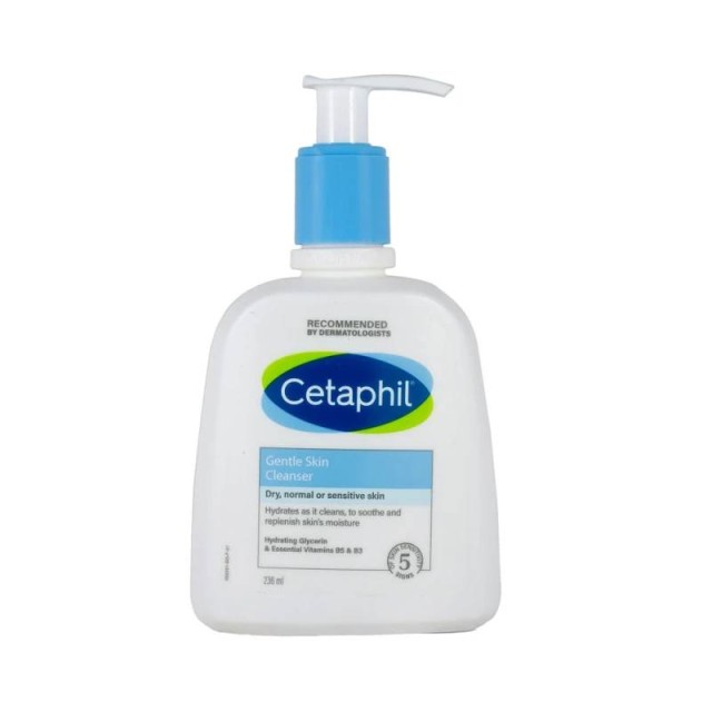 Cetaphil Gentle Skin Cleanser Απαλό Καθαριστικό Δέρματος για το Ευαίσθητο Ξηρό και μη Ανεκτικό Δέρμα 236ml
