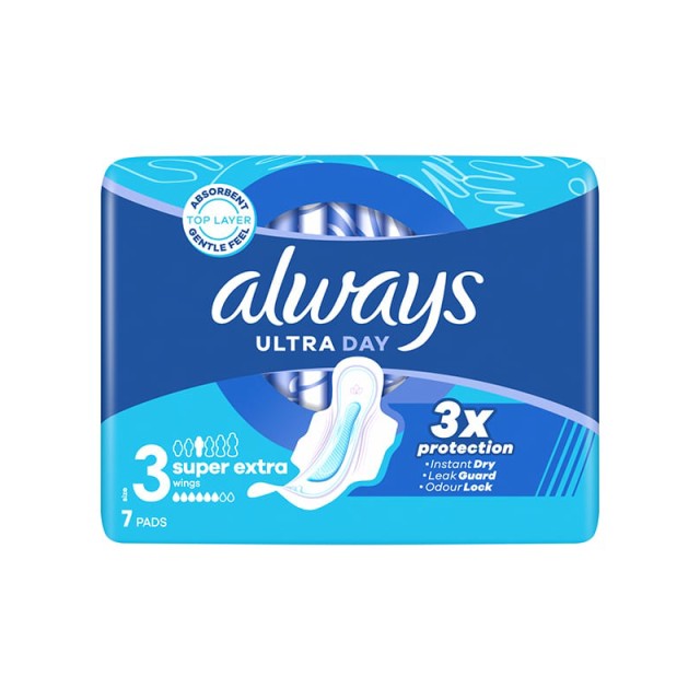 Always Σερβιέτες Ultra Day Super Extra Size 3 - 7τμχ