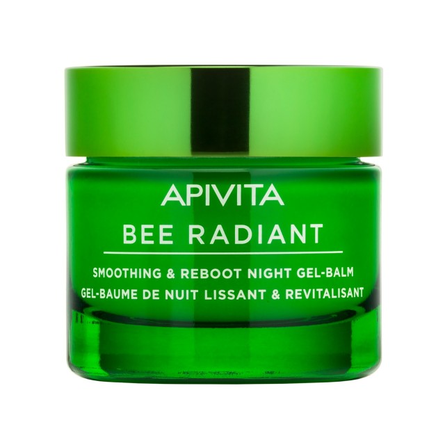Apivita Bee Radiant Smoothing & Reboot Night Gel-Balm White Peony & Patented Propolis Κρέμα Νύχτας για Λεία, Ξεκούραστη & Λαμπερή Επιδερμίδα, 50ml