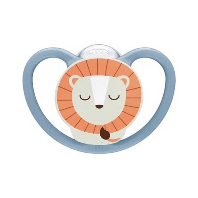 Nuk Perfect Match Air Night Πιπίλα Σιλικόνης Λιοντάρι Με Θήκη Για 0-6 Μηνών 1 τεμάχιο