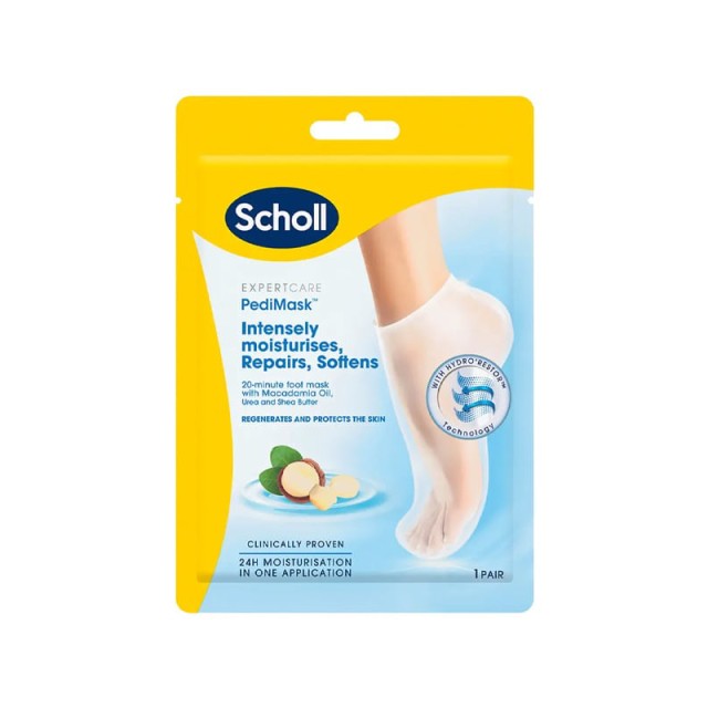 Dr. Scholls PediMask Nourish Μάσκα Βαθιάς Ενυδάτωσης για Ξηρά & Σκασμένα Πόδια, 1ζεύγος