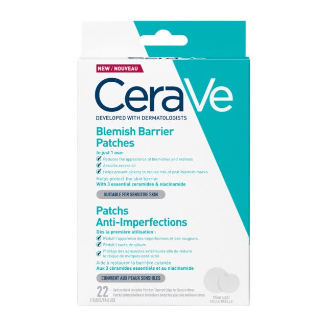Cerave Blemish Barrier Patches Αυτοκόλλητα Επιθέματα κατά των Ατελειών 22 Τμχ