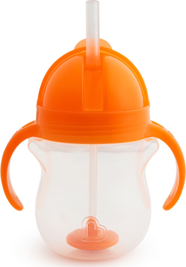 Munchkin Κύπελλο με Καλαμάκι Click Lock Orange 207ml, 6m+