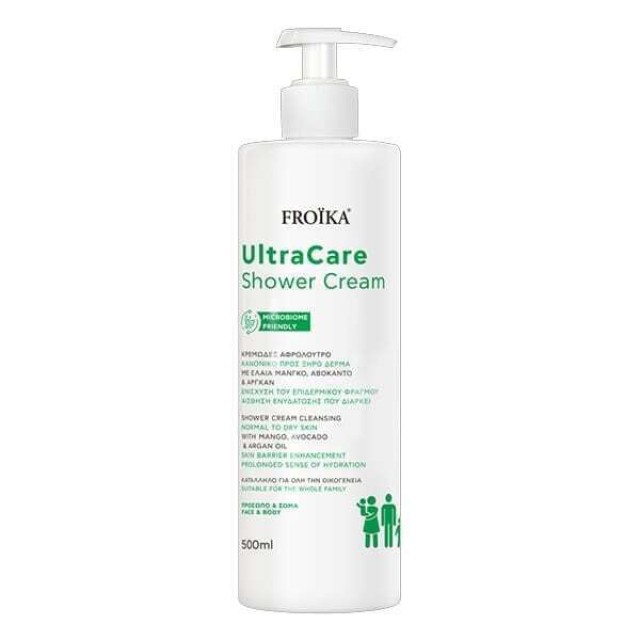 Froika UltraCare Shower Cream Κρεμώδες Αφρόλουτρο για Κανονικό προς Ξηρό Δέρμα 500ml