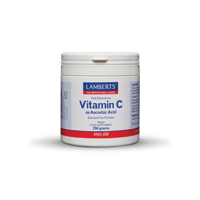 Lamberts Vitamin C as Ascorbic Acid Σε Μορφή Σκόνης, 250gr