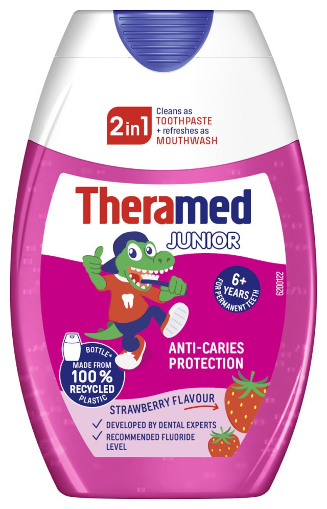 Theramed 2 σε 1 Οδοντόκρεμα για Παιδιά από 6 ετών και άνω σε Μορφή Gel 75ml