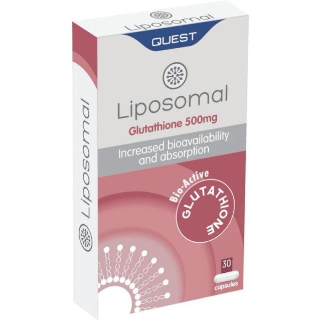 Quest Liposomal Glutathione Συμπλήρωμα Διατροφής με Λιποσωμική Γλουταθειόνη, 500mg 30caps