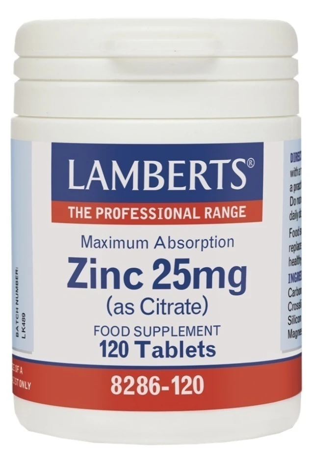 LAMBERTS ZINC 25MG (CITRATE) 120TABS
