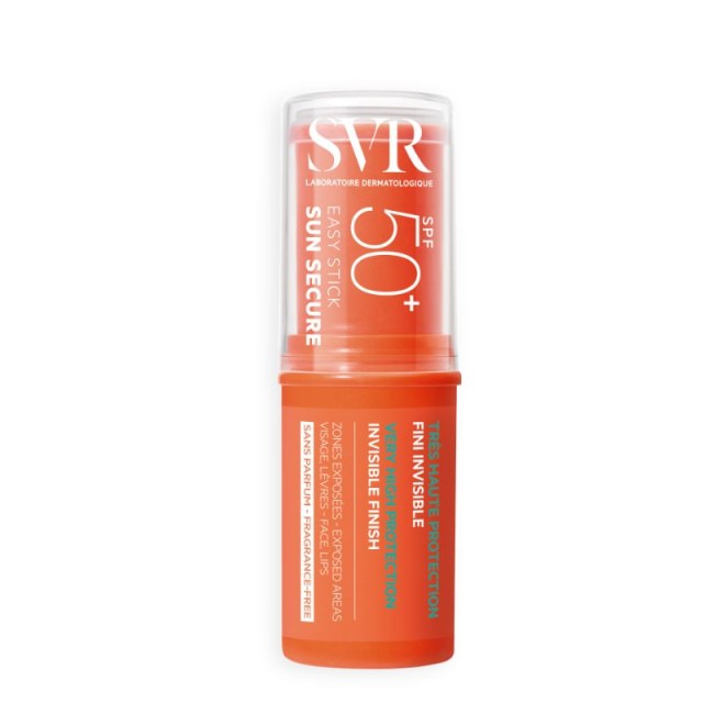 SVR Laboratoire Sun Secure Easy Stick SPF50+ Αδιάβροχο Διάφανο Αντηλιακό Στικ 10gr
