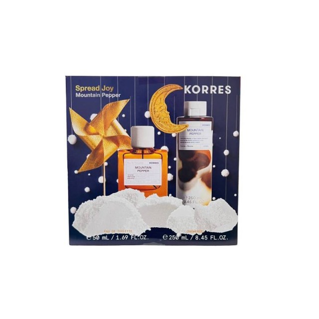 Korres Promo Spread Joy Mountain Pepper Eau De Toilette 50ml & Shower Gel 250ml