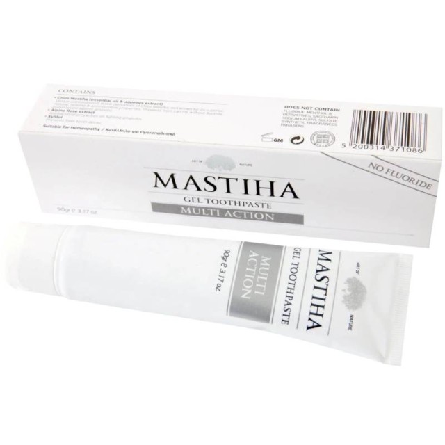 Mastiha Gel Toothpaste Οδοντόπαστα Πολλαπλής Δράσης με Γεύση Μαστίχας Χωρίς Φθόριο 90g