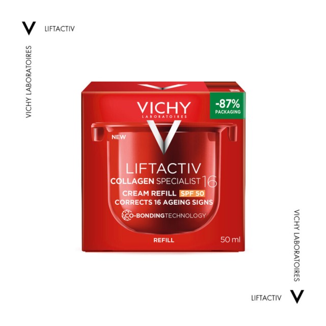 Vichy Liftactiv Collagen Specialist 16 Κρέμα ημέρας με SPF50 REFILL - Ανταλλακτικό Δοχείο Αναπλήρωσης 50ml