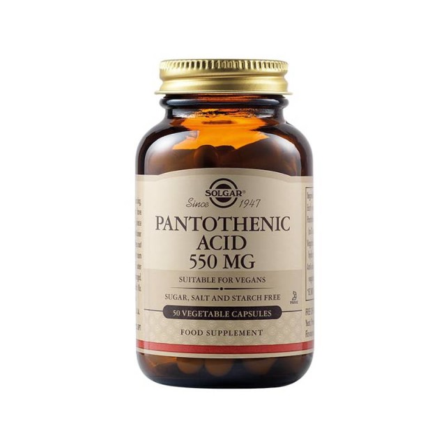 Solgar Pantothenic Acid 550mg, 50vcaps
