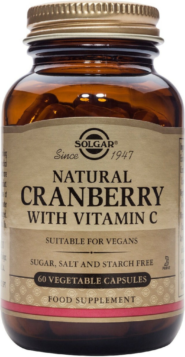 SOLGAR CRANBERRY EXTRACT +VIT C 60VEGIC