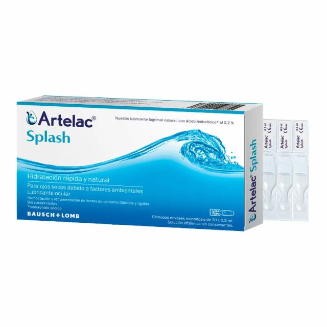 Bausch & Lomb Artelac Splash Λιπαντικές Οφθαλμικές Σταγόνες 30 X 0.5ml