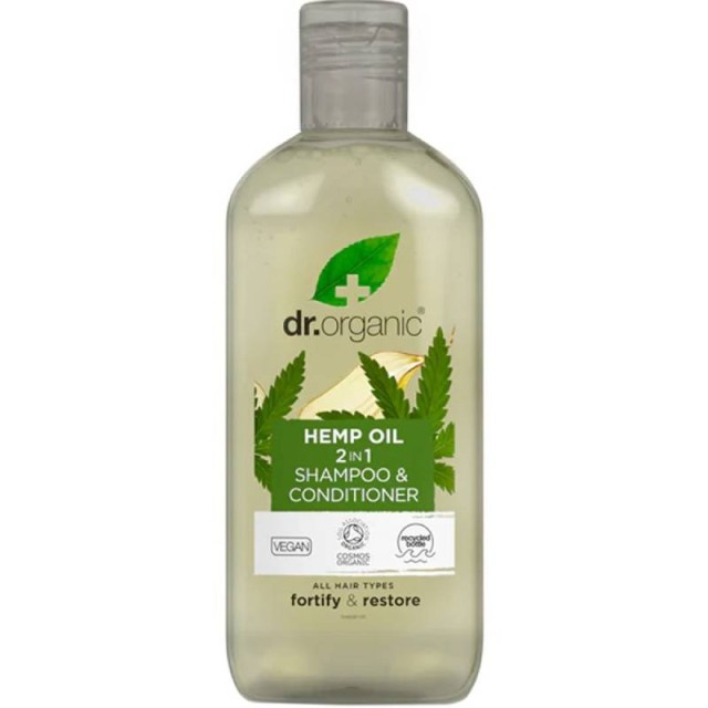 Dr. Organic Hemp Oil Shampoo & Conditioner Σαμπουάν & Μαλακτική Κρέμα Μαλλιών με Έλαιο Κάνναβης 265ml