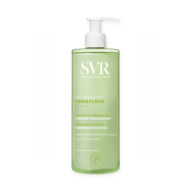 SVR Sebiaclear Gel Moussant Gel Καθαρισμού Προσώπου για το Λιπαρό Δέρμα με Τάση Ακμής 400ml