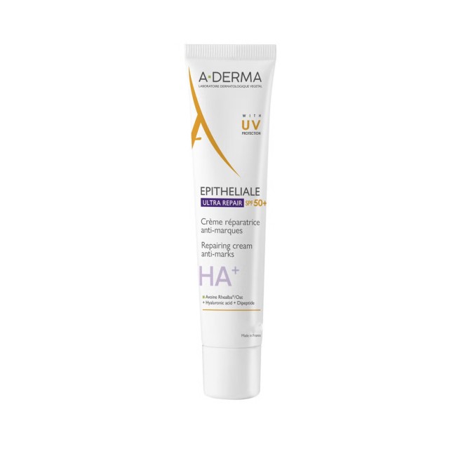 A-Derma Epitheliale A.H. Ultra Repairing Cream SPF50+ Προστατευτική Επανορθωτική Κρέμα κατά των Σημαδιών 100ml