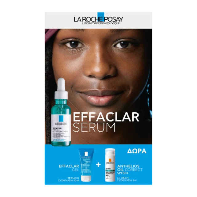 La Roche-Posay Promo Pack Effaclar Serum Ορός κατά των Επίμονων Ατελειών 30ml & ΔΩΡΟ Effaclar Gel 50ml & Αnthelios Oil Correct SPF50+ 3ml