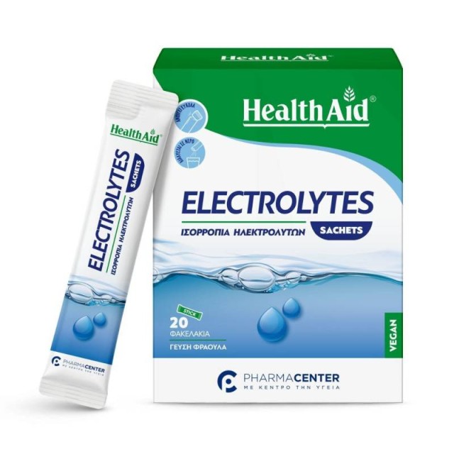 Health Aid Electrolytes, 20 Φακελίσκοι με Γεύση Φράουλα