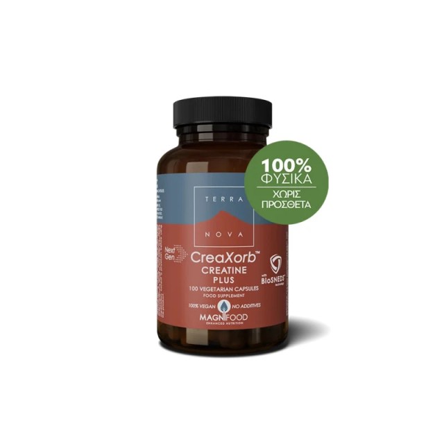 Terranova CreaXorb Creatine Plus για Αυξημένη Μυϊκή Δύναμη και Σωματική Απόδοση 100 κάψουλες