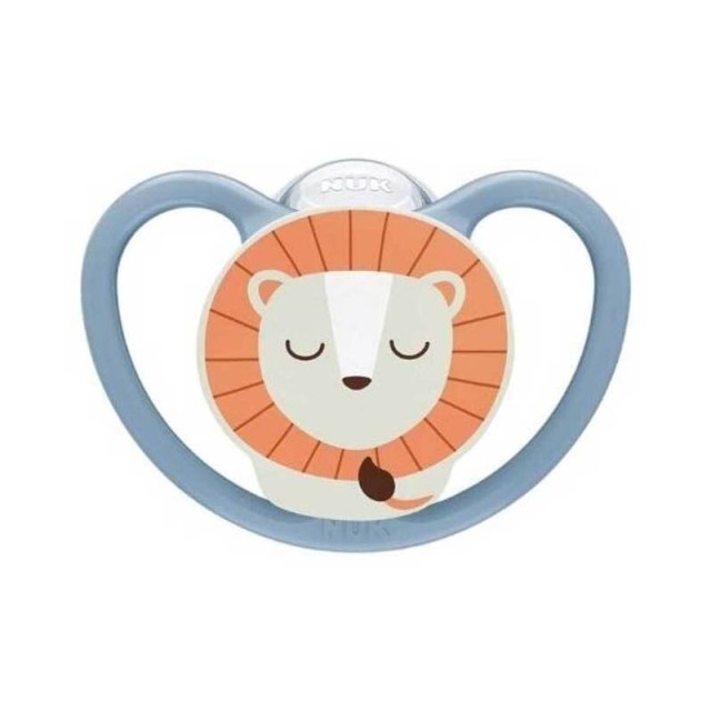Nuk Perfect Match Air Night Πιπίλα Σιλικόνης Λιοντάρι Με Θήκη Για 18-36 Μηνών 1 τεμάχιο
