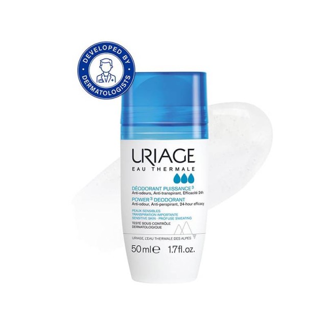 Uriage Power 3 Deodorant Roll-On Αντιιδρωτικό Αποσμητικό, 50ml