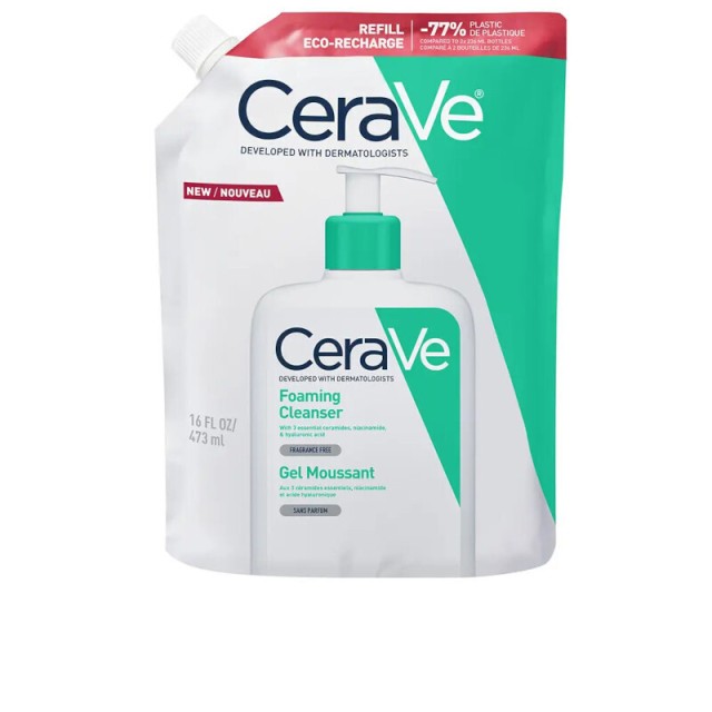 CeraVe Foaming Cleanser Refill Gel Καθαρισμού Προσώπου 473ml