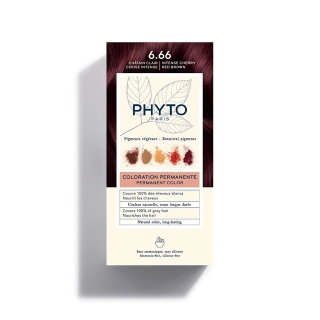 Phyto Phytocolor 6.66 Chatain Claire Cerise Μόνιμη Βαφή Μαλλιών 1τεμ.