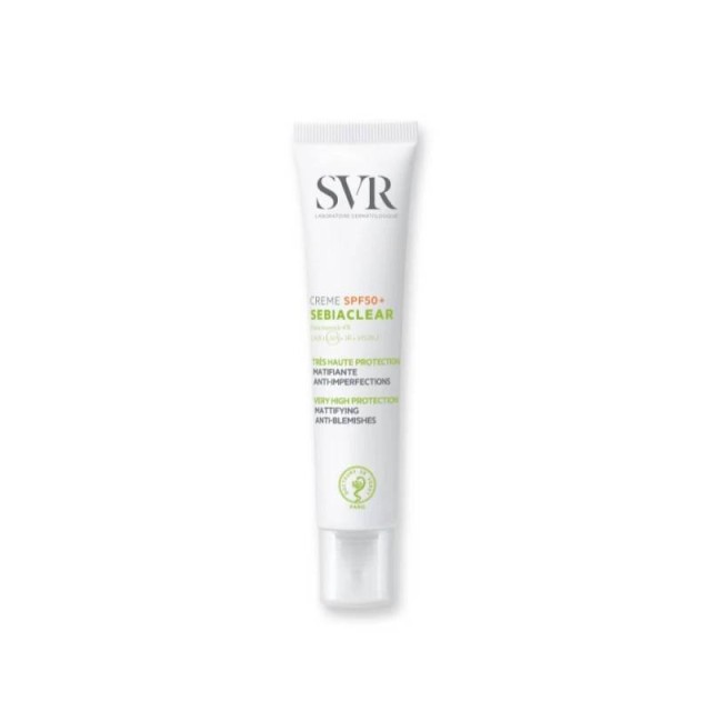 SVR Laboratoire SVR Sebiaclear Creme SPF50+ Αντηλιακή Κρέμα Προσώπου για Λιπαρό Δέρμα με Ατέλειες & Ματ Υφή 40ml