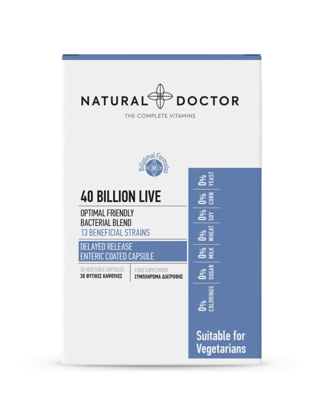 Natural Doctor Probiotics 40 Billion Συμπλήρωμα Διατροφής Προβιοτικών 30 Φυτικές Κάψουλες