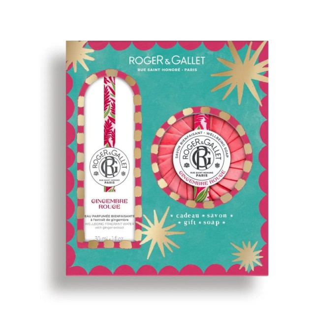 Roger & Gallet Promo Gingembre Rouge Eau Parfumee Bienfaissante Άρωμα 30ml & Soap Bar Σαπούνι 100gr