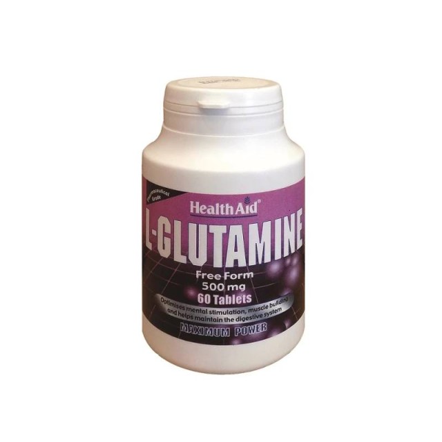 Health Aid L-Glutamine 500mg για Υγιή Λειτουργία του Εγκεφάλου 60 Ταμπλέτες