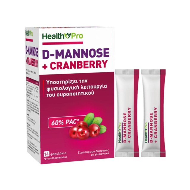 Health Pro D-Mannose & Cranberry, 14sachets
